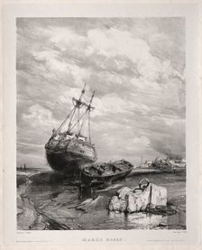 Six Marines: Marée basse, 1833. Creator: Eugène Isabey (French, 1803-1886)