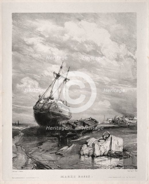 Six Marines: Marée basse, 1833. Creator: Eugène Isabey (French, 1803-1886).