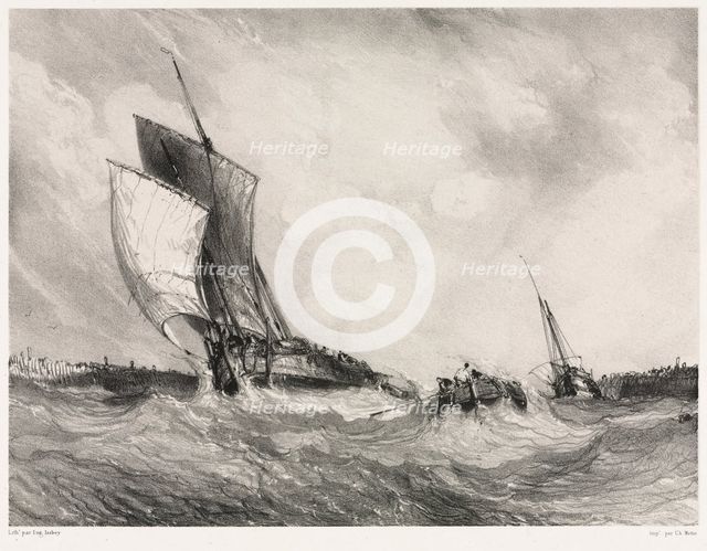 Six Marines: Return to Port, 1833. Creator: Eugène Isabey (French, 1803-1886); Morlot, Paris and McLean.
