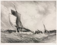 Six Marines: Return to Port, 1833. Creator: Eugène Isabey (French, 1803-1886); Morlot, Paris and McLean