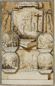 Six Medallions with Biblical Scenes (recto), 1690/1731. Creators: Gysbert Booncamp, Jan Goeree, Caspar Luyken