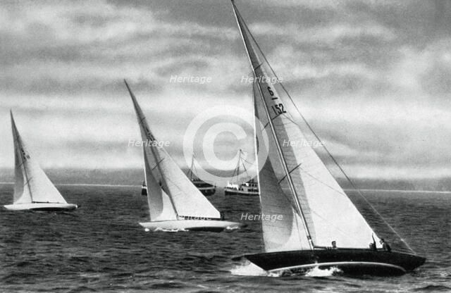 Six metre R class sailing, Berlin Olympics, 1936. Artist: Unknown