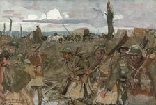 Six Mois Dans la Somme; Dans les lignes anglaises: Contalmaison (septembre 1916) 1916. Creator: Charles Hoffbauer