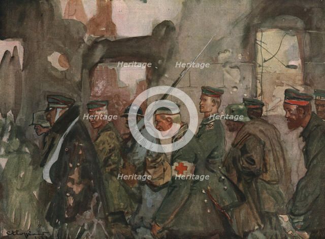 'Six Mois Dans la Somme; Prisonniers allemands (septembre 1916)', 1916. Creator: Charles Hoffbauer.