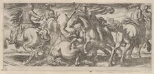 Six Cavalrymen in Combat, from Battle Scenes I, ca. 1590-1630. Creator: Antonio Tempesta