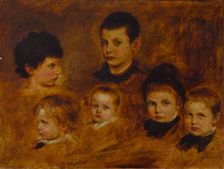 Six children of the Crown Prince Ludwig of Bavaria (1845-1921), 1878
