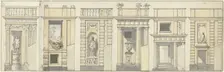 Six designs for a decorative wall, c.1752-c.1819. Creator: Juriaan Andriessen