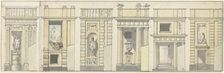 Six designs for a decorative wall, c.1752-c.1819. Creator: Juriaan Andriessen