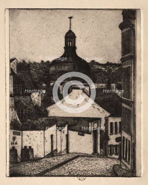 Six Etchings: Notre Dame Street, Pontoise, 1895. Creator: Paul Gachet (French, 1828-1909).