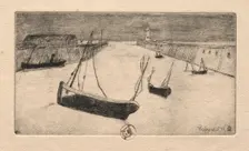 Six Etchings: Tréport, 1895. Creator: Paul Gachet (French, 1828-1909)
