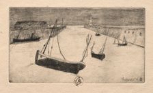 Six Etchings: Tréport, 1895. Creator: Paul Gachet (French, 1828-1909)