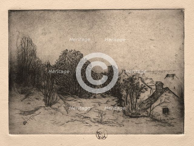Six Etchings: Vesnots, Auvers on the Oise, 1895. Creator: Paul Gachet (French, 1828-1909).