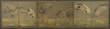 Six fan papers: miscellaneous subjects, Momoyama or Edo period, 1590-1640. Creator: Sôtatsu