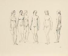 Six female nudes, 1930. Creator: Franz Barwig the Elder