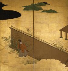 Six-fold screen depicting tales of Ise, 1617-1691. Creator: Tosa Mitsuoki