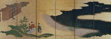 Six-fold screen depicting tales of Ise, 1617-1691. Creator: Tosa Mitsuoki