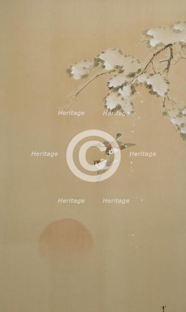 Six-fold screen depicting creatures and flowers of the twelve months, 1900. Creator: Watanabe Seitei.