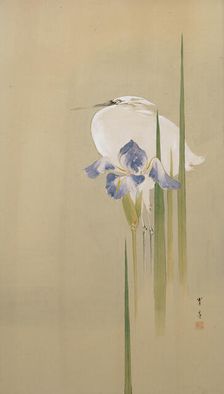 Six-fold screen depicting creatures and flowers of the twelve months, 1900. Creator: Watanabe Seitei