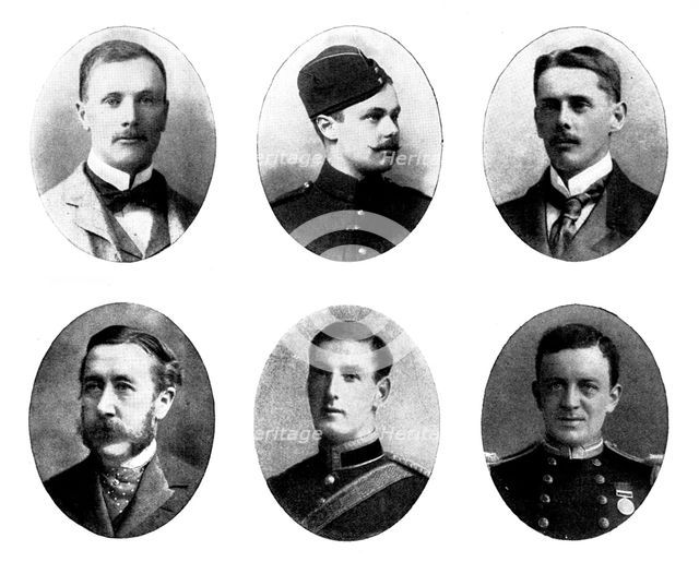 Six portraits, 1898. Creators: Unknown, Russel & Co, Lafayette, G. West and Son, Wyrall & Son.