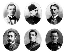 Six portraits, 1898. Creators: Unknown, Russel & Co, Lafayette, G. West and Son, Wyrall & Son