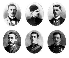 Six portraits, 1898. Creators: Unknown, Russel & Co, Lafayette, G. West and Son, Wyrall & Son