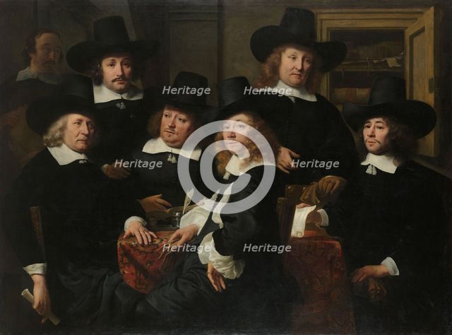 Six Regents and the Beadle of the Nieuwezijds Institute for the Outdoor Relief of the Poor, Amsterda Creator: Ferdinand Bol.
