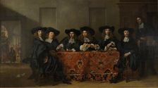 Six Regents and the Housemaster of the Oudezijds Institute for the Outdoor Relief of the Poor, Amste Creator: Pieter van Anraedt