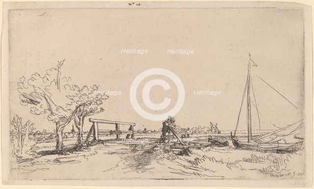 Six's Bridge, 1645. Creator: Rembrandt Harmensz van Rijn.
