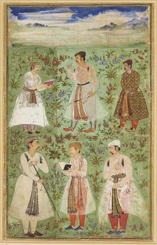 Six standing men, late 16th century-early 17th century