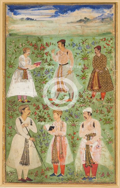 Six standing men, late 16th century-early 17th century. Artist: Unknown.