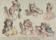 Six Stages of Mending a Face, Dedicated with respect to the Right Hon-ble. Lady Ar..., May 29, 1792. Creator: Thomas Rowlandson