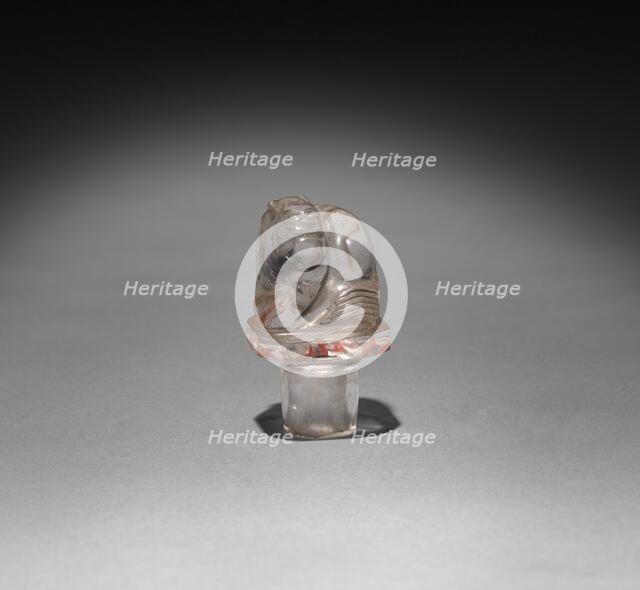 Six-Sided Bottle (stopper), 1644-1912. Creator: Unknown.