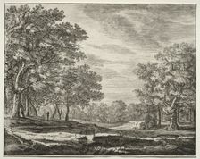 Six view in the wood of the Hague: A Man with a Staff in His Hand. Creator: Roelant Roghman (Dutch, 1627-1692)
