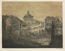 Six Views of Heidelberg Castle: Castle Terrace , 1820. Creator: Ernst Fries (German, 1801-1833); Mohr & Winter, Heidelberg
