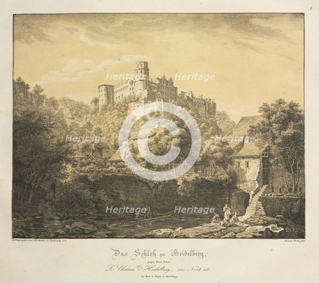 Six Views of Heidelberg Castle: Eastward , 1820. Creator: Ernst Fries (German, 1801-1833); Mohr & Winter, Heidelberg.