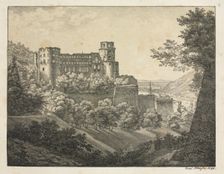 Six Views of Heidelberg Castle: Towards Northeast , 1820. Creator: Ernst Fries (German, 1801-1833); Mohr & Winter, Heidelberg
