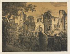 Six Views of Heidelberg Castle: Western Part , 1820. Creator: Ernst Fries (German, 1801-1833); Mohr & Winter, Heidelberg