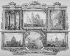Six views of St Paul's Cathedral, City of London, 1830. Artist: Anon