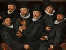 Six Wardens of the Drapers Guild, 1599. Creator: Pieter Pietersz. the elder