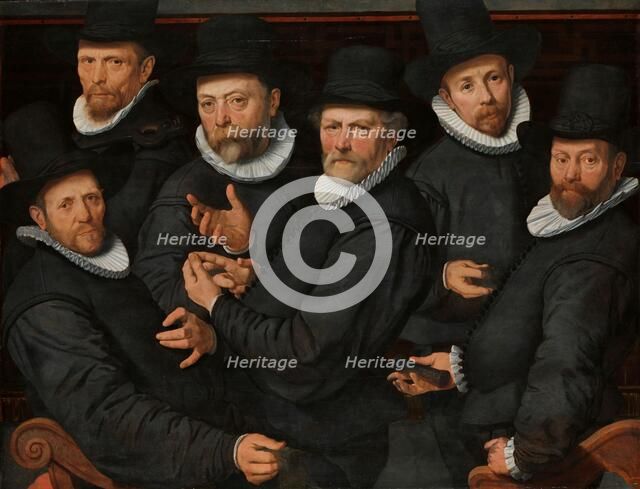 Six Wardens of the Drapers’ Guild, 1599. Creator: Pieter Pietersz. the elder.