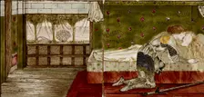 Sixteen tiles form eight illustrations of the Briar Rose tale, 1862-1865. Artists: William Morris, Sir Edward Coley Burne-Jones