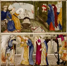 Sixteen tiles form eight illustrations of the Briar Rose tale, 1862-1865. Artists: William Morris, Sir Edward Coley Burne-Jones