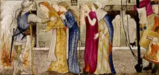 Sixteen tiles form eight illustrations of the Briar Rose tale, 1862-1865. Artists: William Morris, Sir Edward Coley Burne-Jones
