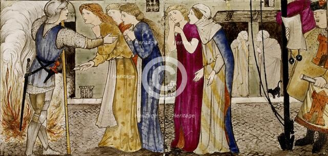 Sixteen tiles form eight illustrations of the 'Briar Rose' tale, 1862-1865. Artists: William Morris, Sir Edward Coley Burne-Jones.