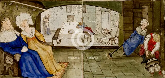 Sixteen tiles form eight illustrations of the 'Briar Rose' tale, 1862-1865. Artists: William Morris, Sir Edward Coley Burne-Jones.