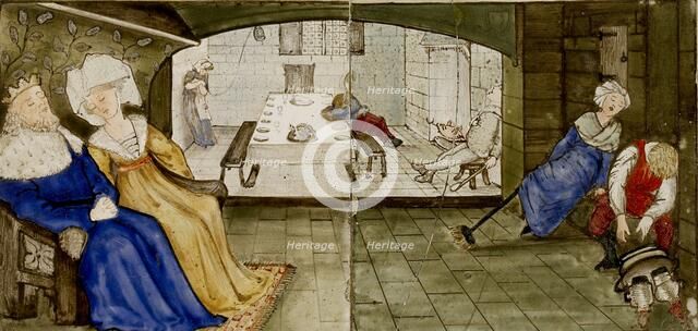 Sixteen tiles form eight illustrations of the 'Briar Rose' tale, 1862-1865. Artists: William Morris, Sir Edward Coley Burne-Jones.