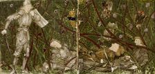 Sixteen tiles form eight illustrations of the Briar Rose tale, 1862-1865. Artists: William Morris, Sir Edward Coley Burne-Jones
