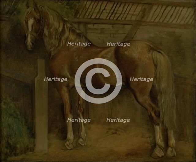 Sixteen-year-old stallion of the Knabstrup breed, 1847. Creator: Johan Thomas Lundbye.