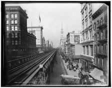 Sixth Ave. up from Fourteenth St., New York, c1900. Creator: Unknown