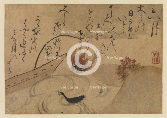 "Sixth Month" from Fujiwara no Teika’s "Birds and Flowers of the Twelve Months" , 1743. Creator: Ogata Kenzan.